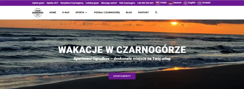 Efikasna implementacija web stranice za apartmane Ugrudkov: efikasna SEO vidljivost uz optimizaciju troškova projekta